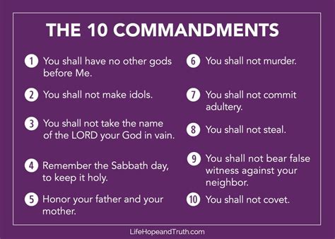 10 Commandments In The Bible