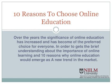 10 Reasons To Choose Online Education