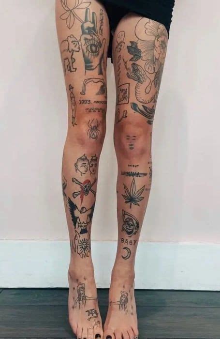 100 Cool Patchwork Tattoo Design Ideas Leg Tattoos Full Leg Tattoos