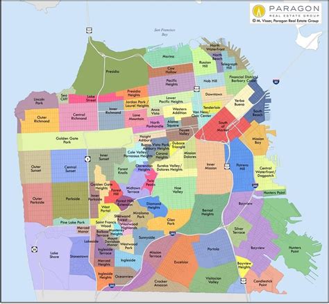 11 The Neighborhoods And Street Network Of San Francisco California