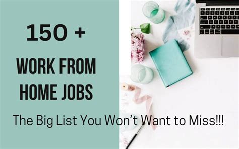 150 Work From Home Jobs The Big List You Won T Want To Miss