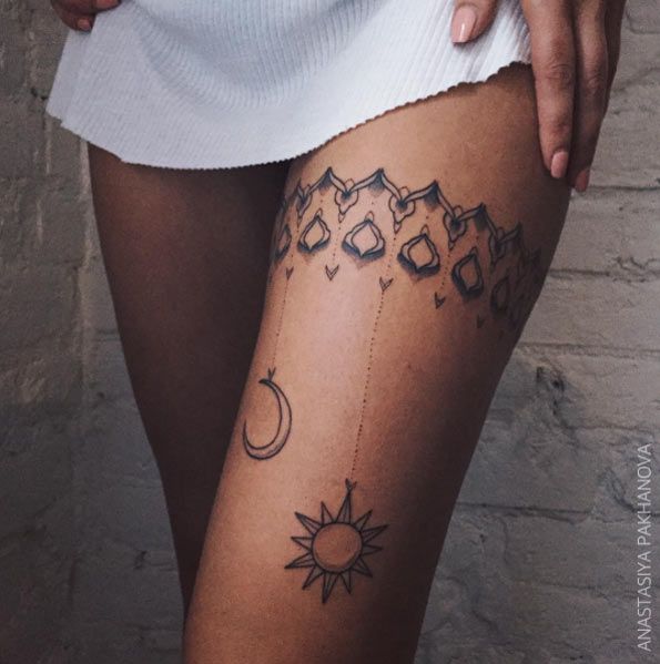 189 Attractive Thigh Tattoos For Women Inspirational Ideas