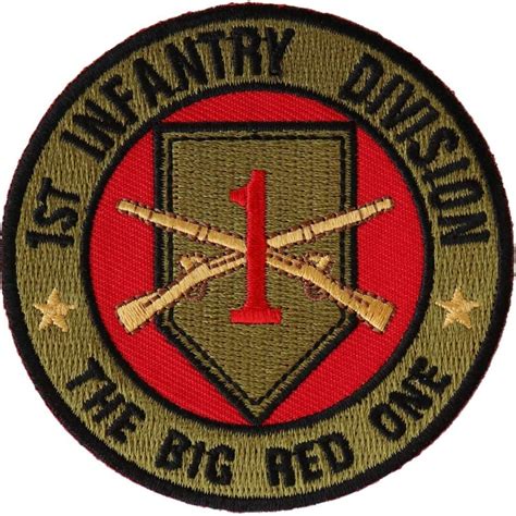 1St Infantry Division Embroidered Patch Us Army The Big Red 1 Ebay