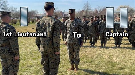 1St Lieutenant Promoted To Captain Marine Corps Promotions Youtube