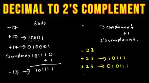 2 S Complement To Decimal Quicker Method Youtube