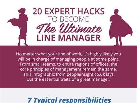 20 Expert Hacks To Become The Ultimate Line Manager