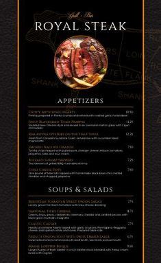 36 Steakhouse Menus Ideas In 2022 Menu Template Steakhouse Menu