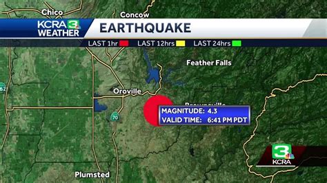 4 2 Magnitude Earthquake Strikes Oroville Area In Butte County Youtube