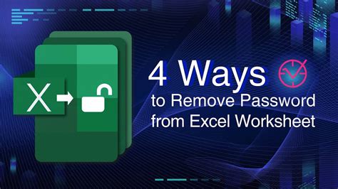 4 Ways To Remove Password From Excel Sheet Workbook Without Password