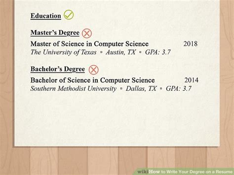 4 Ways To Write Your Degree On A Resume Wikihow