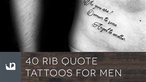 40 Quote Tattoos For Men Youtube