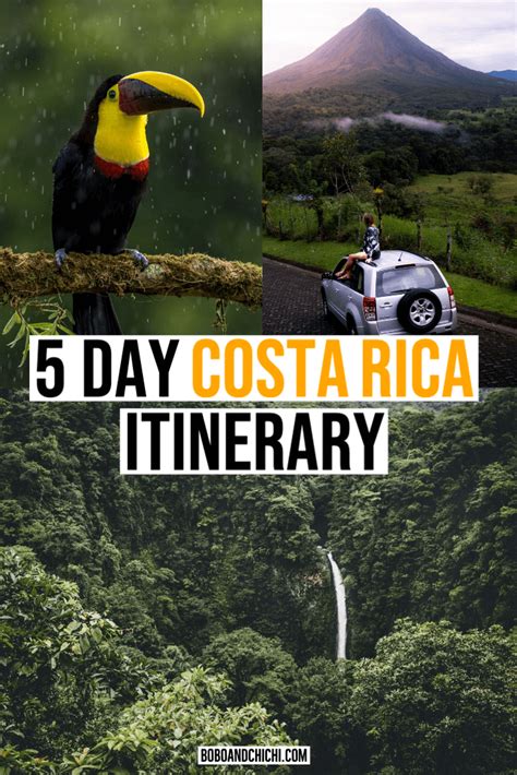 5 Day Costa Rica Itinerary Itineraryy