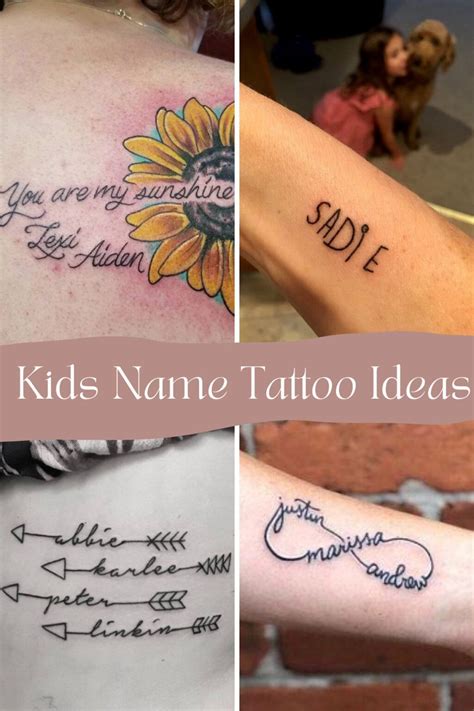 57 Sweetest Kids Name Tattoos Ideas Tattooglee Sons Name Tattoos