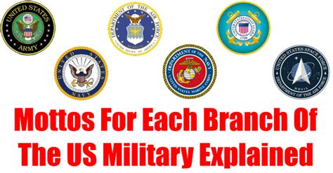 6 Military Mottos For Each Branch Explained Operation Military Kids