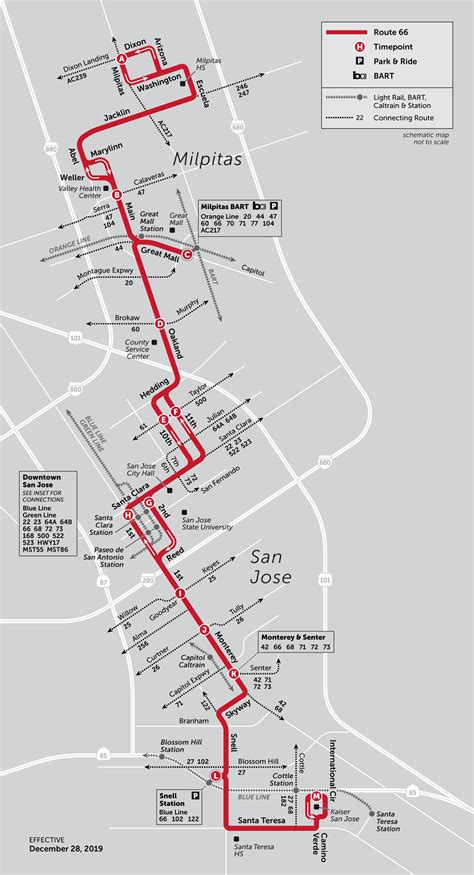 66 Bus Route Vta Sf Bay Transit