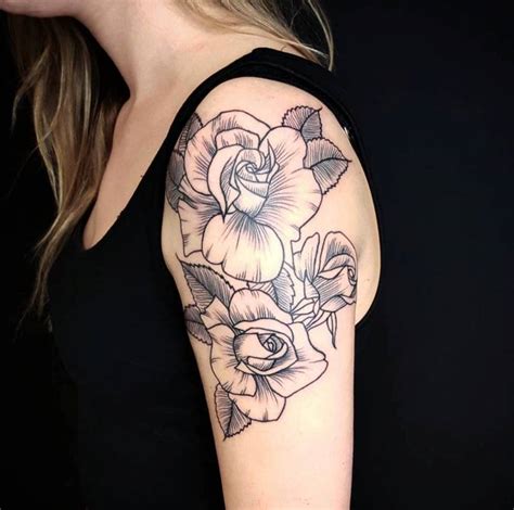 78 Contemporary Rose Shoulder Tattoos