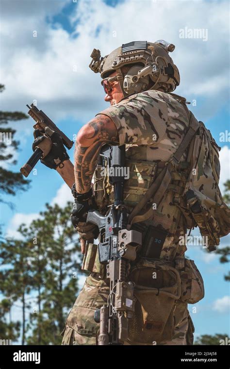 7Th Special Forces Group Member Participating In Advanced Urban Combat