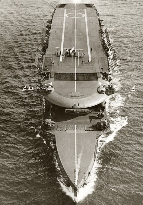 A Frontal View Of Aircraft Carrier Hms Furious In 1933 4181 6000