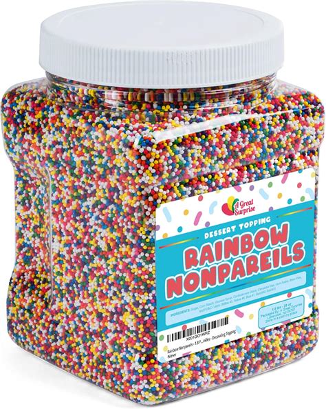 A Great Surprise Nonpareils Sprinkles Bulk Rainbow Non