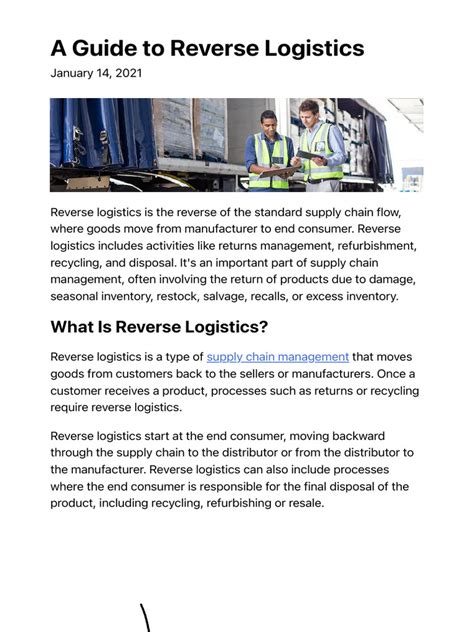 A Guide To Reverse Logistics How It Works Types And Strategies Netsuite