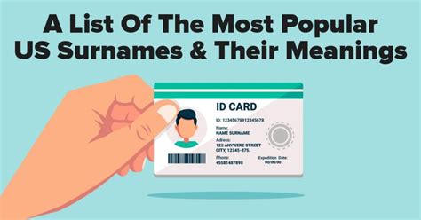 A List Of The Most Popular Us Surnames Their Meanings Select Surnames