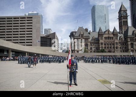 A Member Of The Rcaf Stands With The Royal Canadian Air Force S New Ocs