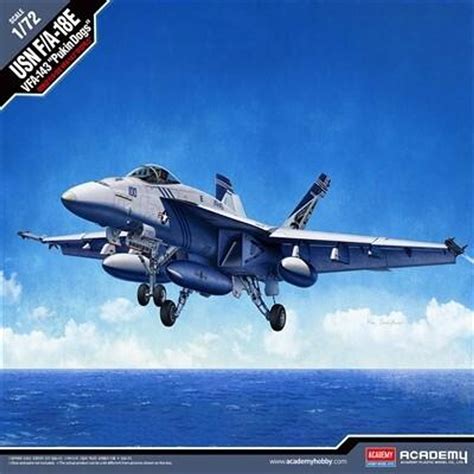 Academy Aircraft 1 72 F A18e Vfa143 Pukin Dogs Usn Fighter Kit Model