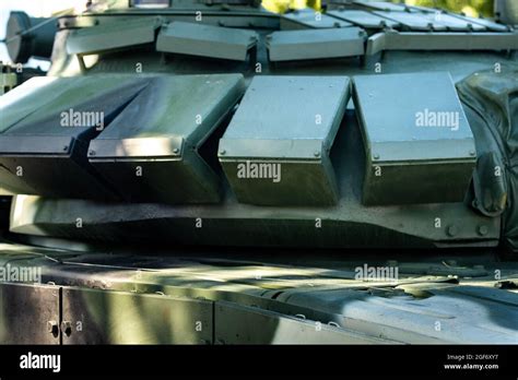 Active Armor Of The Tank S Turret Military Concept Stock Photo Alamy