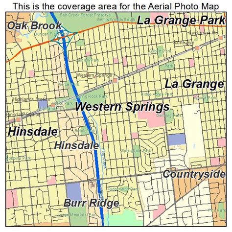 Aerial Photography Map Of Western Springs Il Illinois