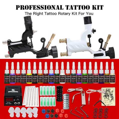 Aliexpress Com Buy Beginner Tattoo Starter Kits 2 Rotary Tattoo