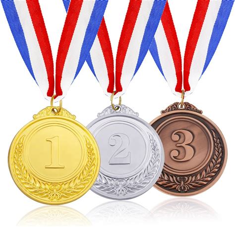 Amazon Com Caydo 3 Pieces Gold Silver Bronze Award Medals 1St 2Nd 3Rd