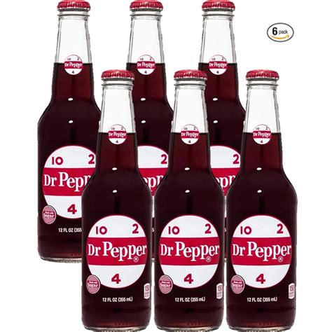 Amazon Com Dr Pepper Real Sugar Soda 12 Oz Glass Bottle Pack Of 6