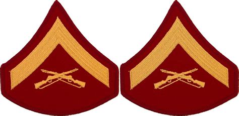 Amazon Com Lance Corporal Rank Gold On Red Male Clothing Shoes Jewelry