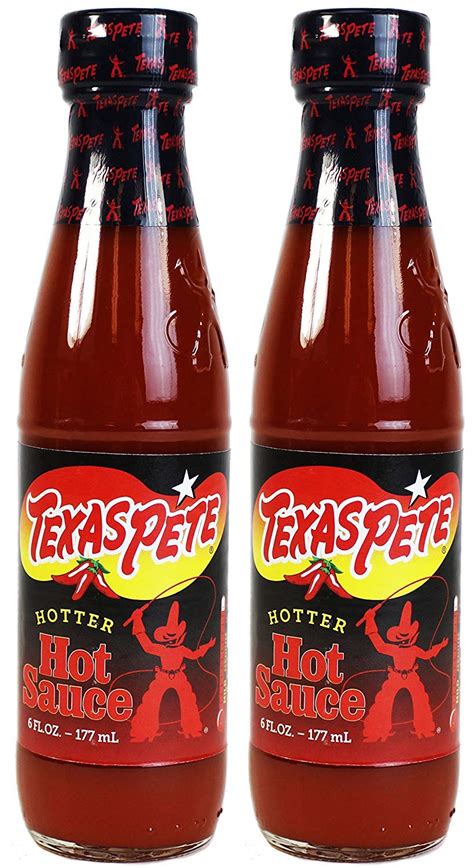 Amazon Com Texas Pete Hotter Hot Sauce 6 Oz Bottles 2 Pack By Texas