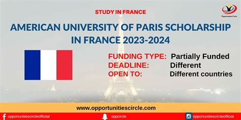 American University Of Paris Scholarship 2023 2024 In France