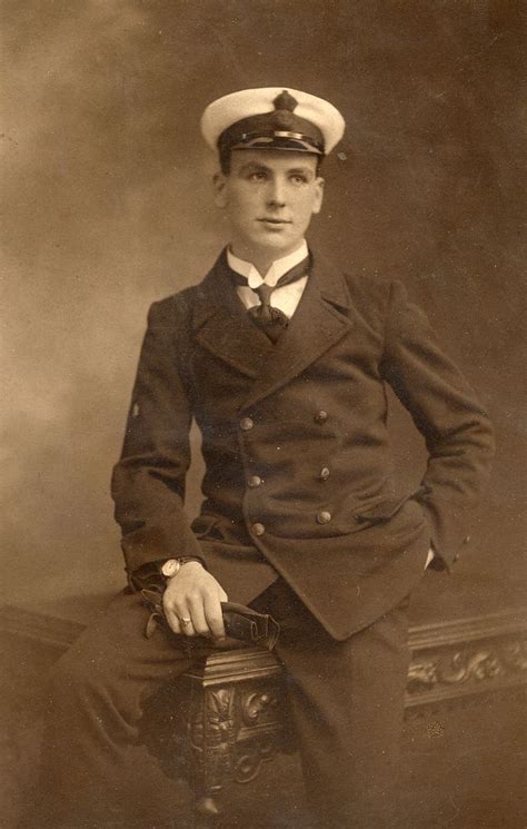 An Old Black And White Photo Of A Sailor