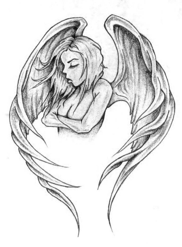 Angel Tattoo Drawing At Getdrawings Free Download