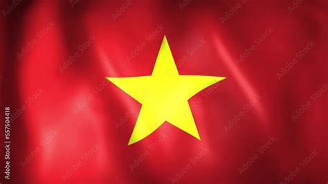 Animation Of Vietnam Flag 4K Vietnamese Flag Flying Socialist