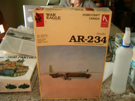 Arado Ar 234 Jet Bomber War Eagle Hobby Craft 1 48 Model Kit Opened Box