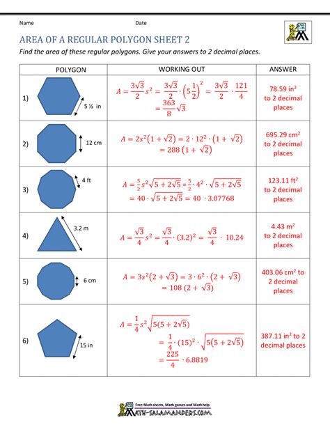 Area Of Regular Polygon Calculator