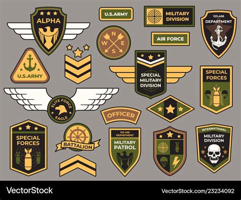 Army Badges Military Patch Air Force Captain Vector Image