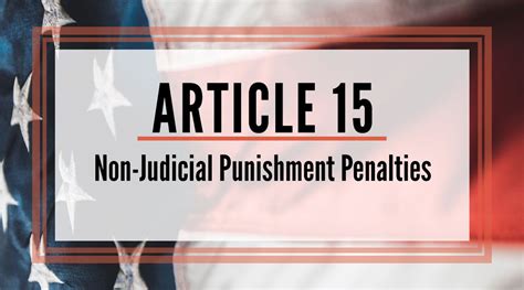 Article 15 Non Judicial Punishment Penalties