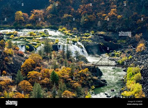 Autumn Explodes At Pit River Falls Fall River Mills California Usa