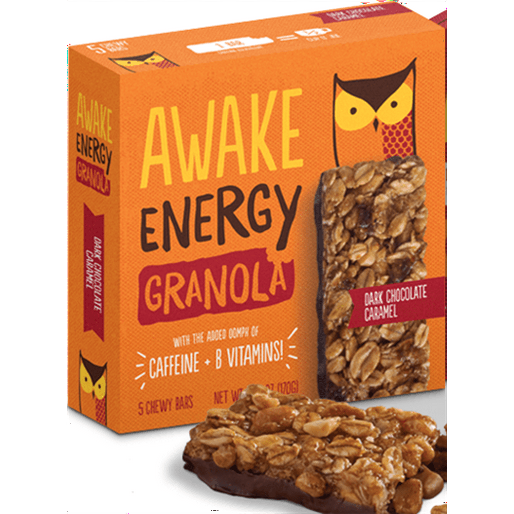 Awake Milk Chocolate Energy Caffeine Chocolate Granola Bar Walmart Com Walmart Com