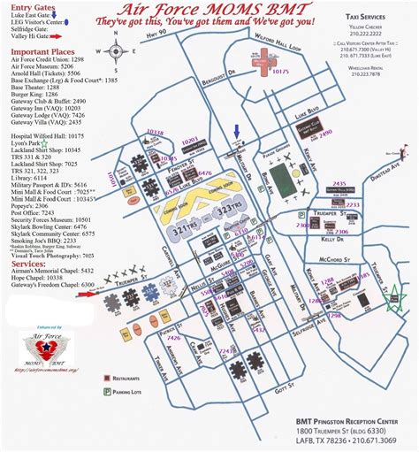 Bame Map With Building Numbers Lackland Air Force Base Air Force Mom