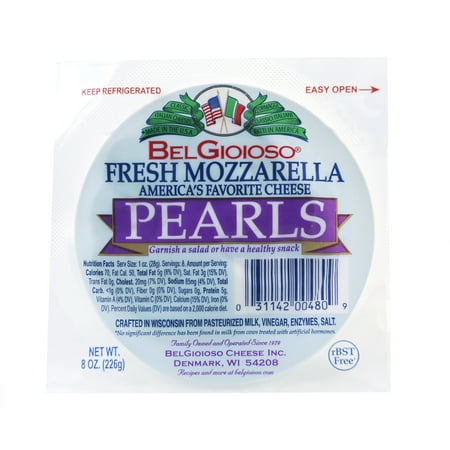 Belgioioso Fresh Mozzarella Pearls 8 Ounce Ball Walmart Com