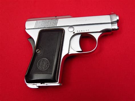 Beretta Model 418 25 Acp Nickel James Bond S 1St Pistol Mfd 1956