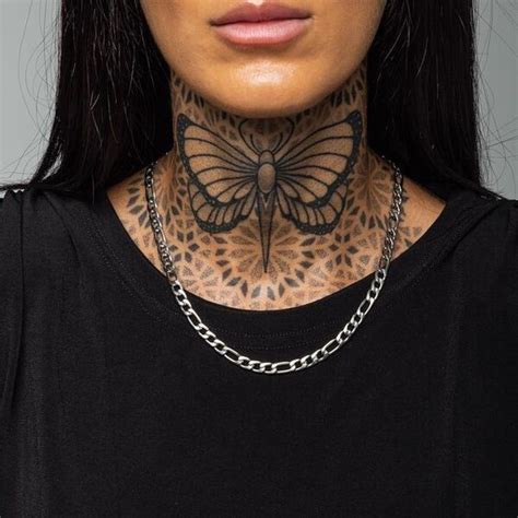 Best Female Neck Tattoo 50 Modern Ideas Best Neck Tattoos Front