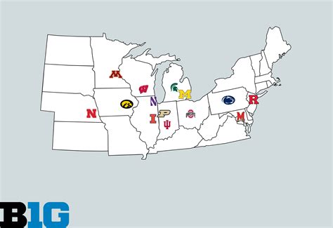 Big Ten Conference 2024 Map Kacy Ulrike