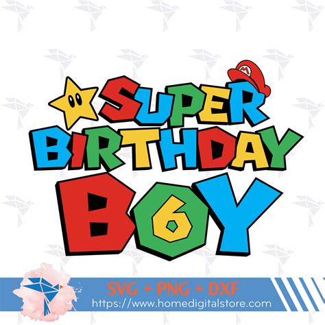 Birthday Boy Mario Bros Svg Super Mario Kids Birthday Svg Mario Bros Birthday Svg Family